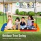 60 Inch Tree Swing with Strong Steel Frame and Oxford Cloth Seat for Garden Yard and Family Fun